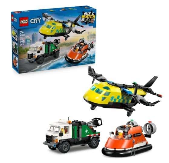 Lego City Set with plane, service truck and hovercraft - the perfect gift for a little builder