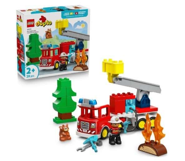 LEGO DUPLO TOWN Fire Truck with Hose and Firefighter - perfect gift for toddlers