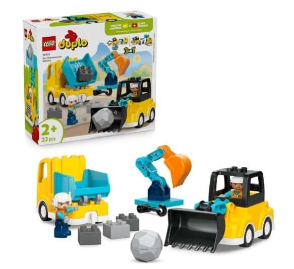 LEGO DUPLO TOWN 3-in-1 Construction Vehicles - develop your child's creativity