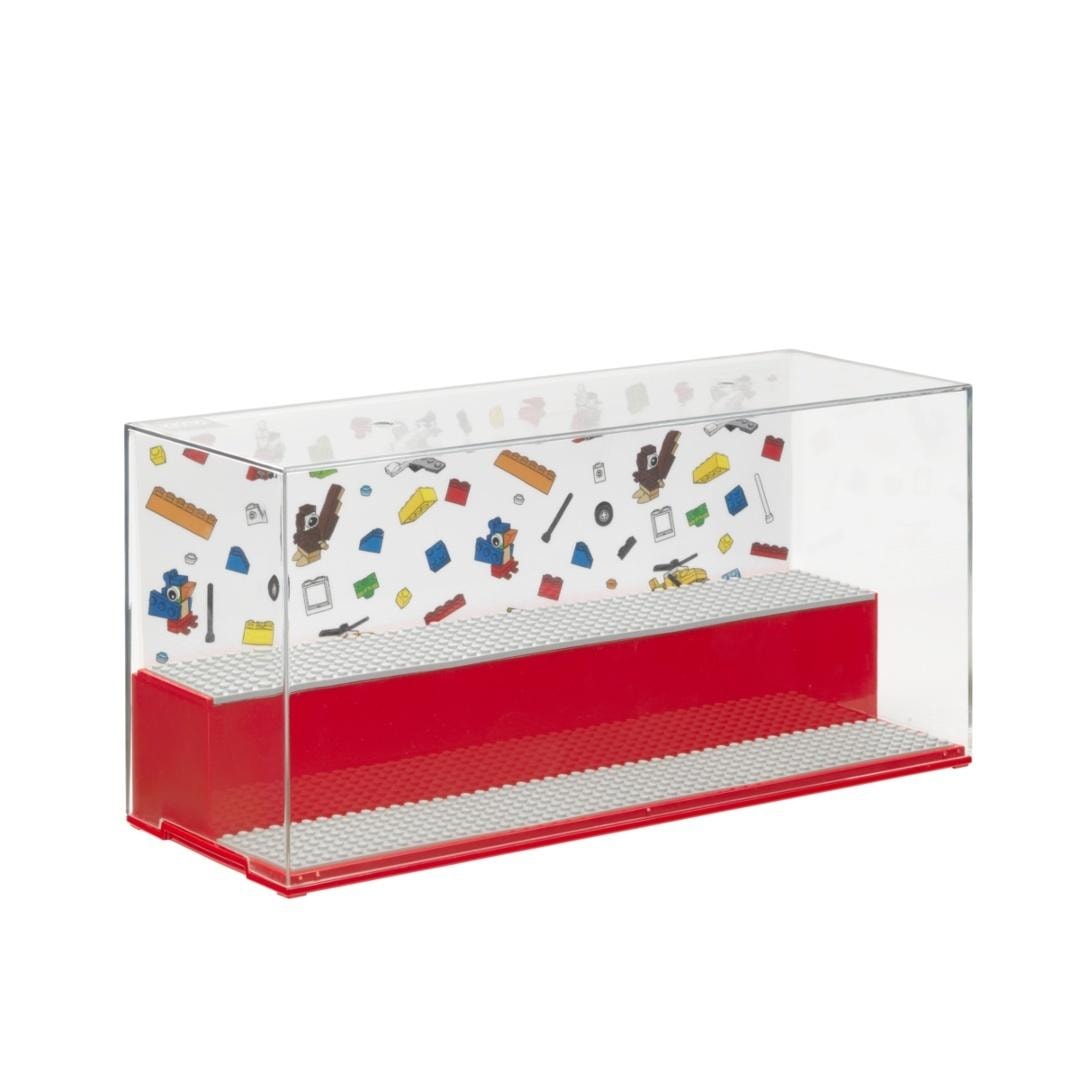 LEGO Display Case red - two-level display case for bricks with plates