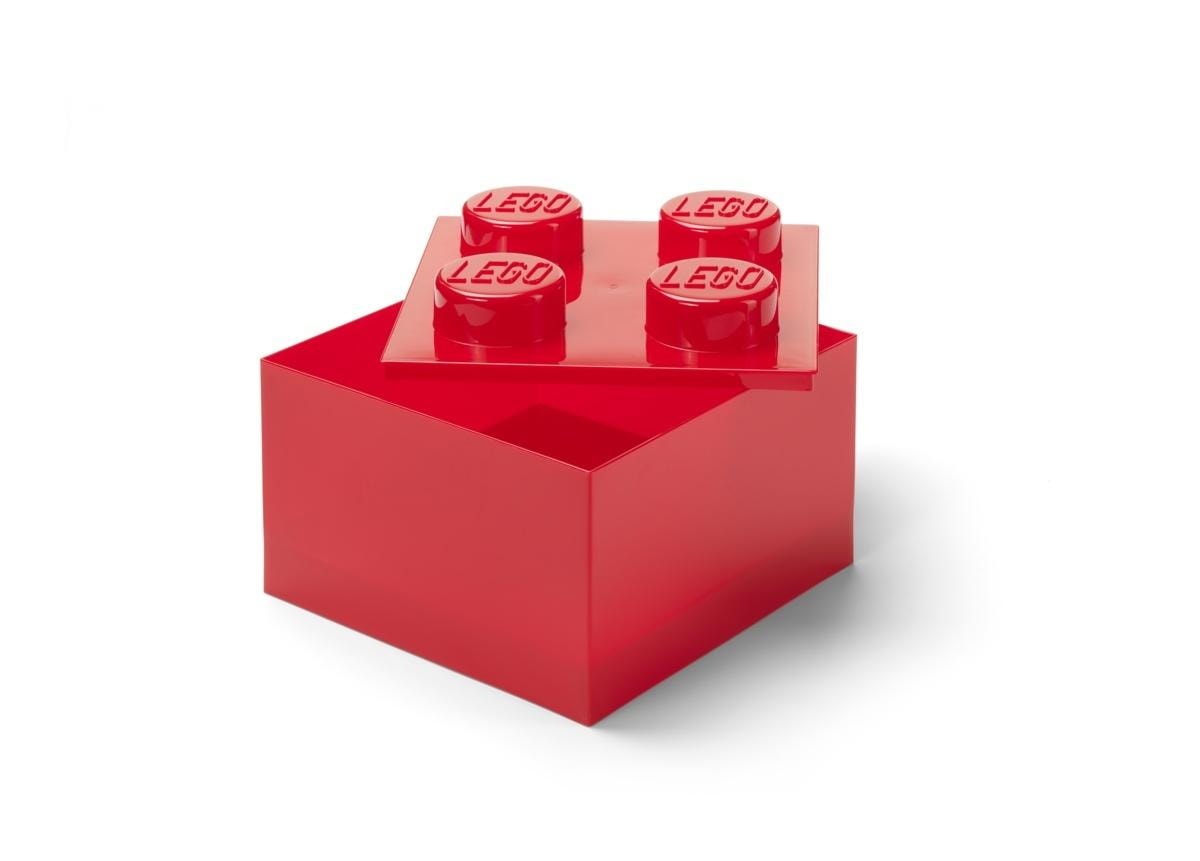 LEGO® Storage Brick 4 transparent red - ideal for storage