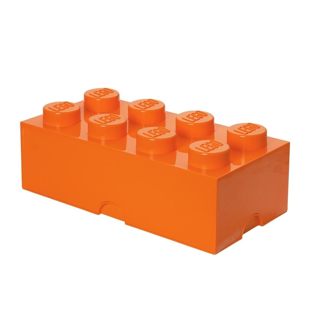 LEGO Brick Container Eight Orange - perfect for storing toys