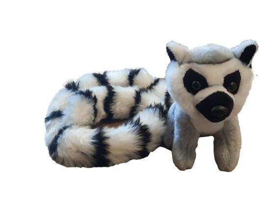 Lemur 14cm - cute plush toy with a long tail