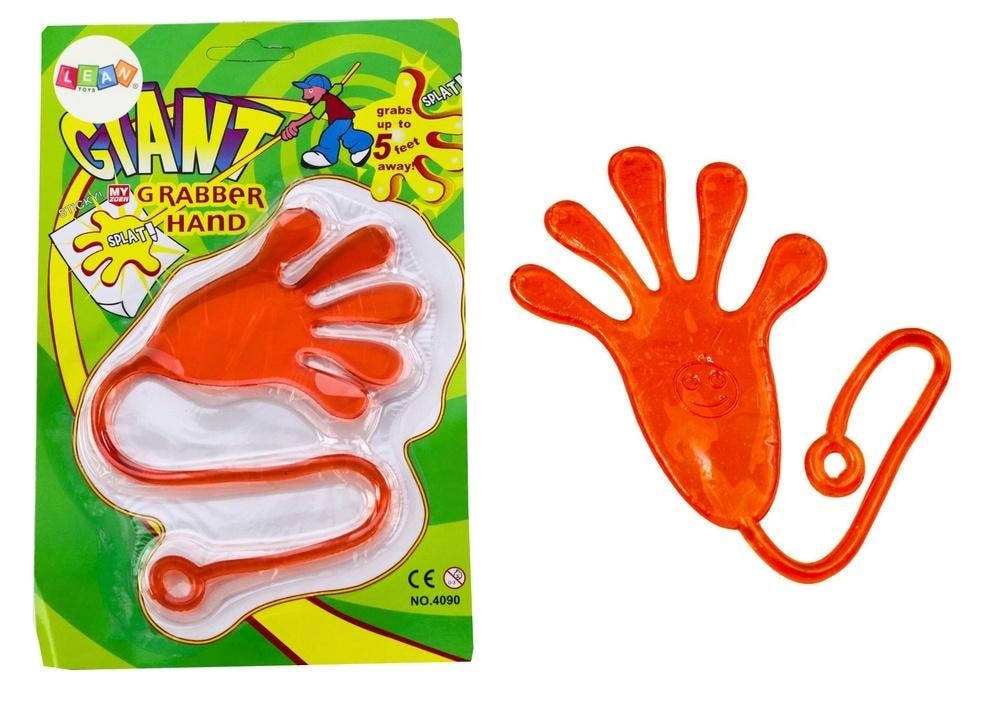 Leantoys Elastic sticky handle glut slime orange