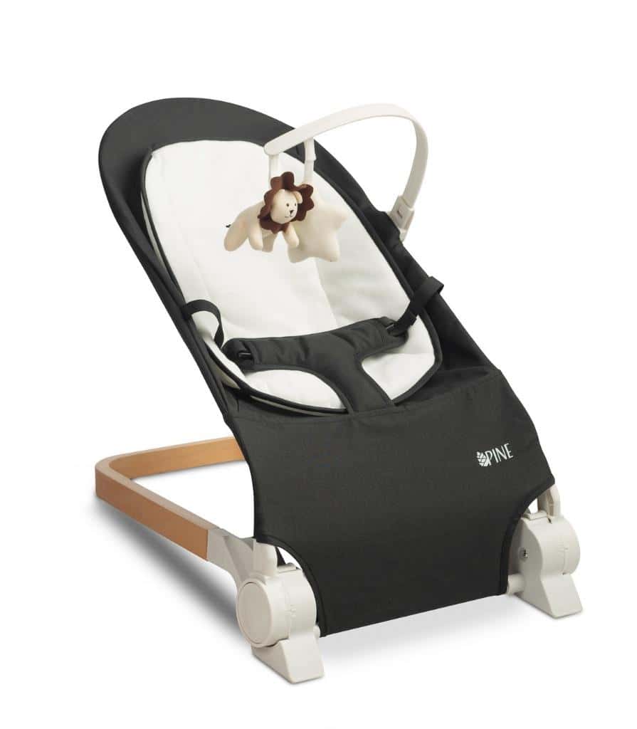 Caretero Pine Baby Rocker - Black comfort and safety for your child