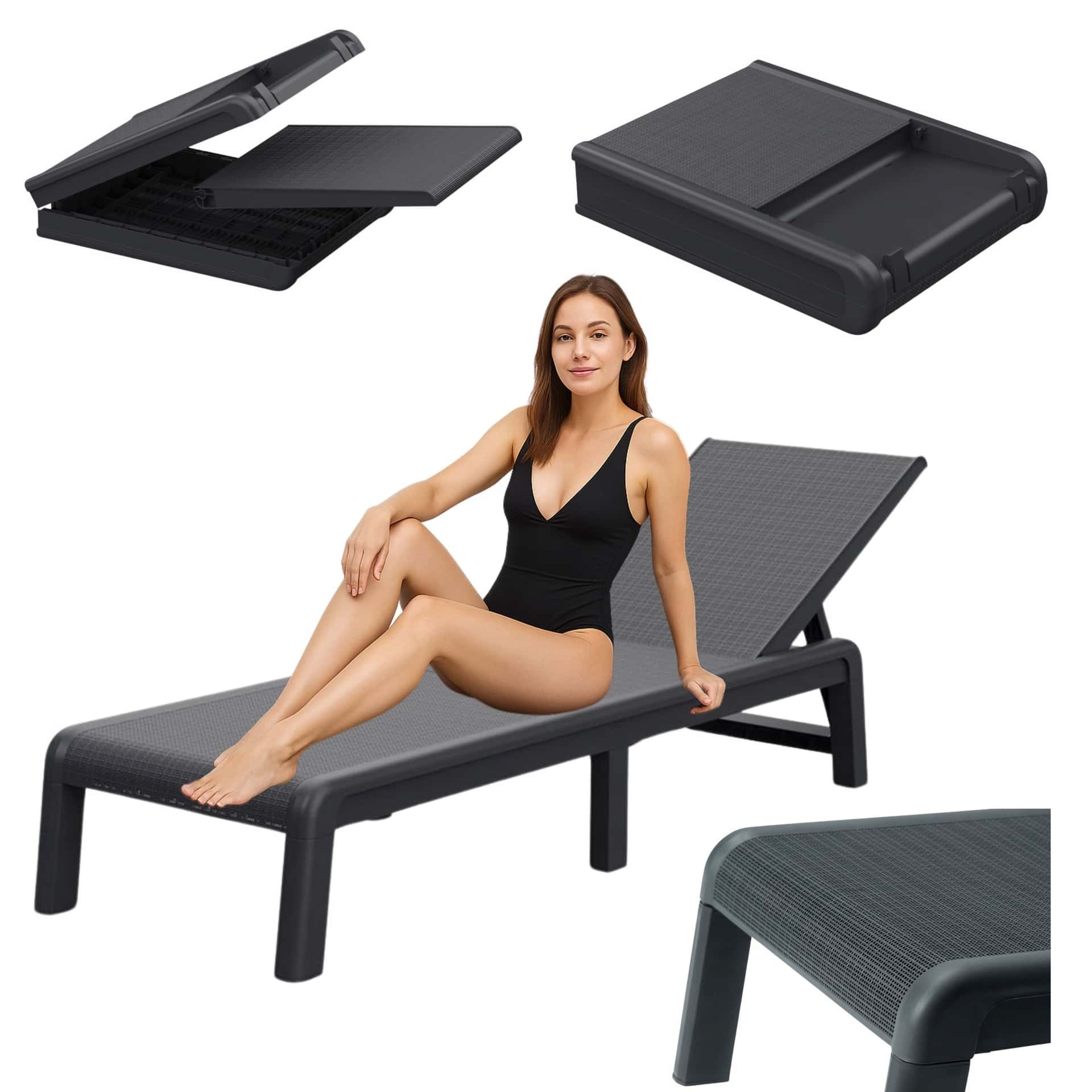 Mallorca Lounger - Folding Garden Lounger with Adjustable Backrest
