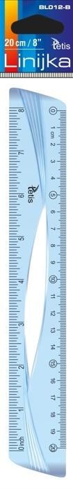 Blue ruler 20 cm - precise drawing tool
