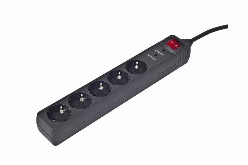 Energenie Power strip SPG5-C-15 - 5 sockets VDE, 4.5m, black