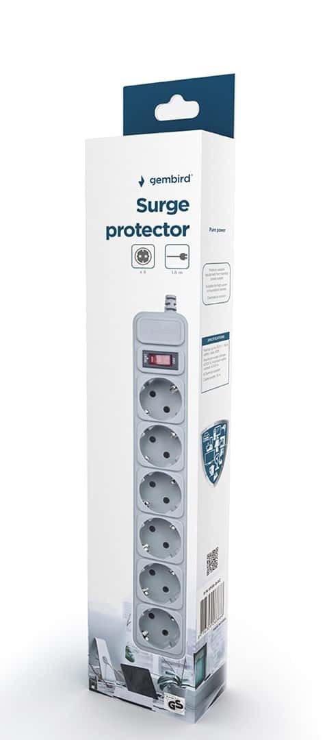 Energenie SPG6-B-6C Power strip - 6 sockets, 1.8m, grey