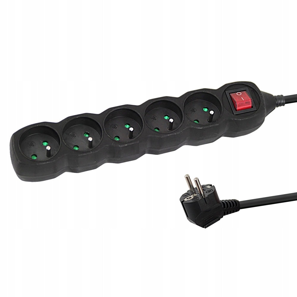 Esperanza Power strip 5 sockets with switch 1.5m - perfect for home and office