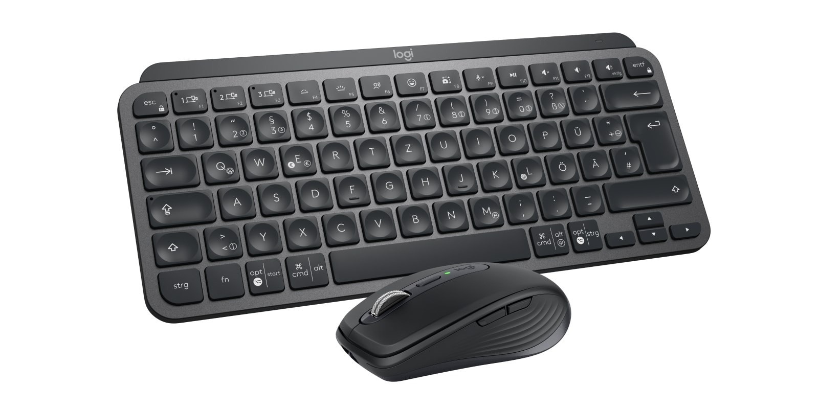 Logitech 920-011054 - Keyboard with Mouse, Wireless, QWERTZ, Graphite - perfect for office