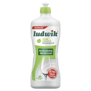 Ludwik Dishwashing Liquid Green Apple 900ml - Effective and fresh