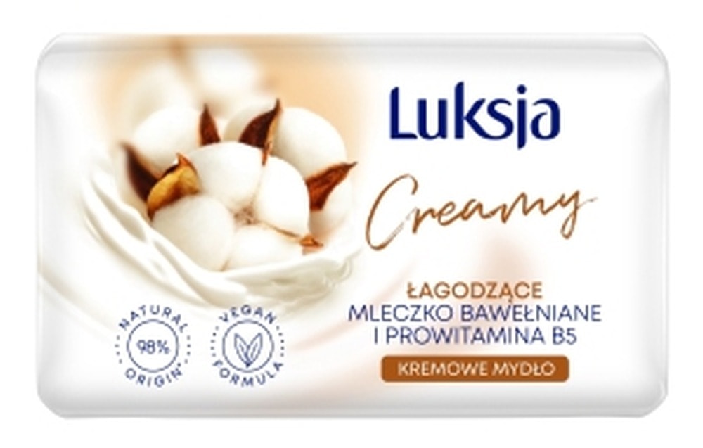 Luksja Cream Cotton - creamy soap bar with cotton 100 g