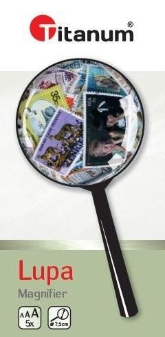 Titanum 5x Magnifying glass with plastic frame - ideal for reading
