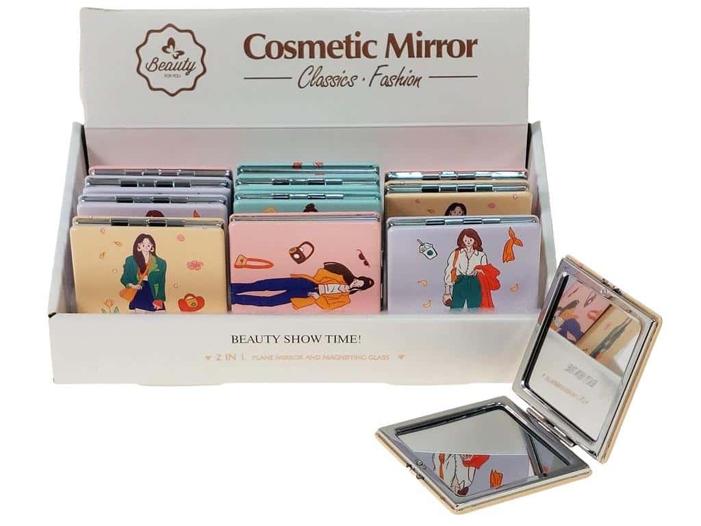 Double-sided mirror for models - 12 pieces, ideal for makeup