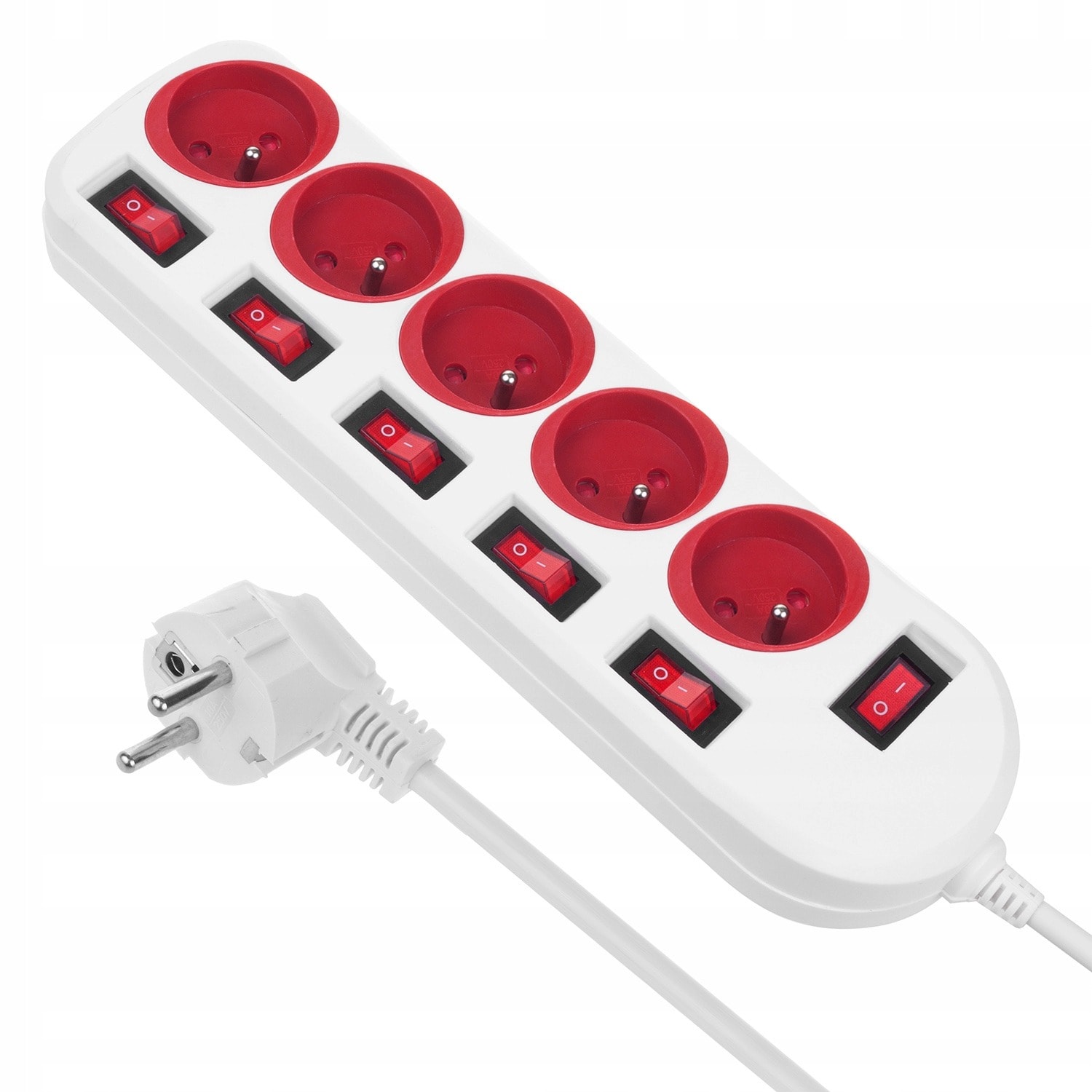 Maclean Power Strip 5 Sockets + 3xUSB - Safe power for your devices