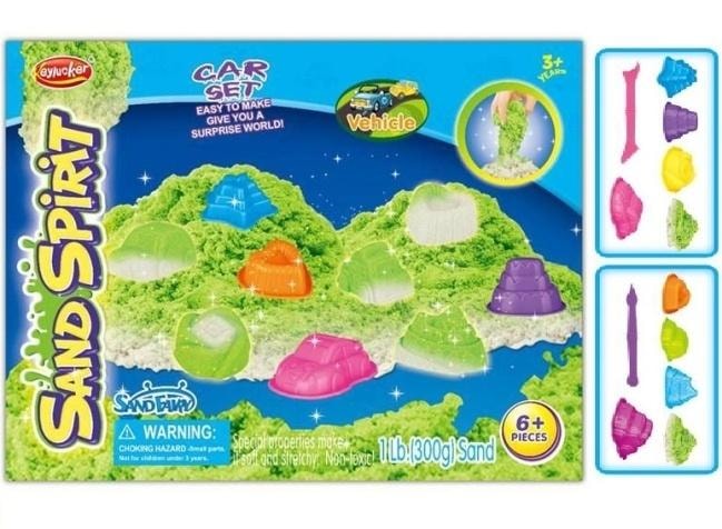 Magic glow in the dark kinetic sand with molds - creative fun