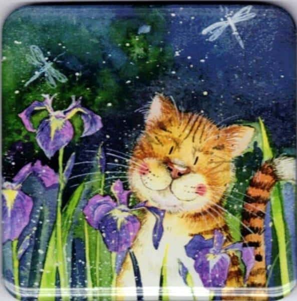 Alex Clark Magnet FM254 Cat at Night - decoration with cat