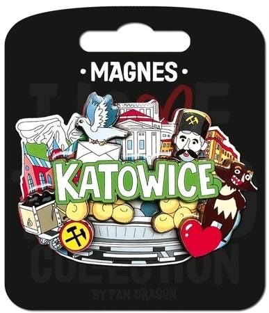 Magnet I love Poland Katowice - Souvenir from the heart of Silesia