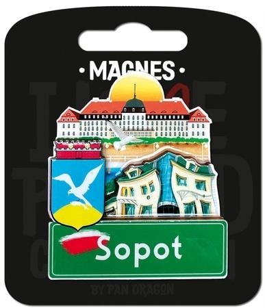 I love Poland Sopot - Fridge magnet with a Polish touch