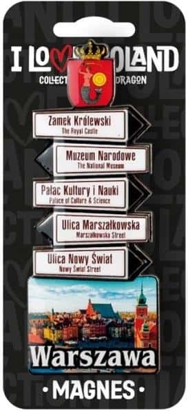 Magnet I love Poland Warsaw - Souvenir from the heart of Poland