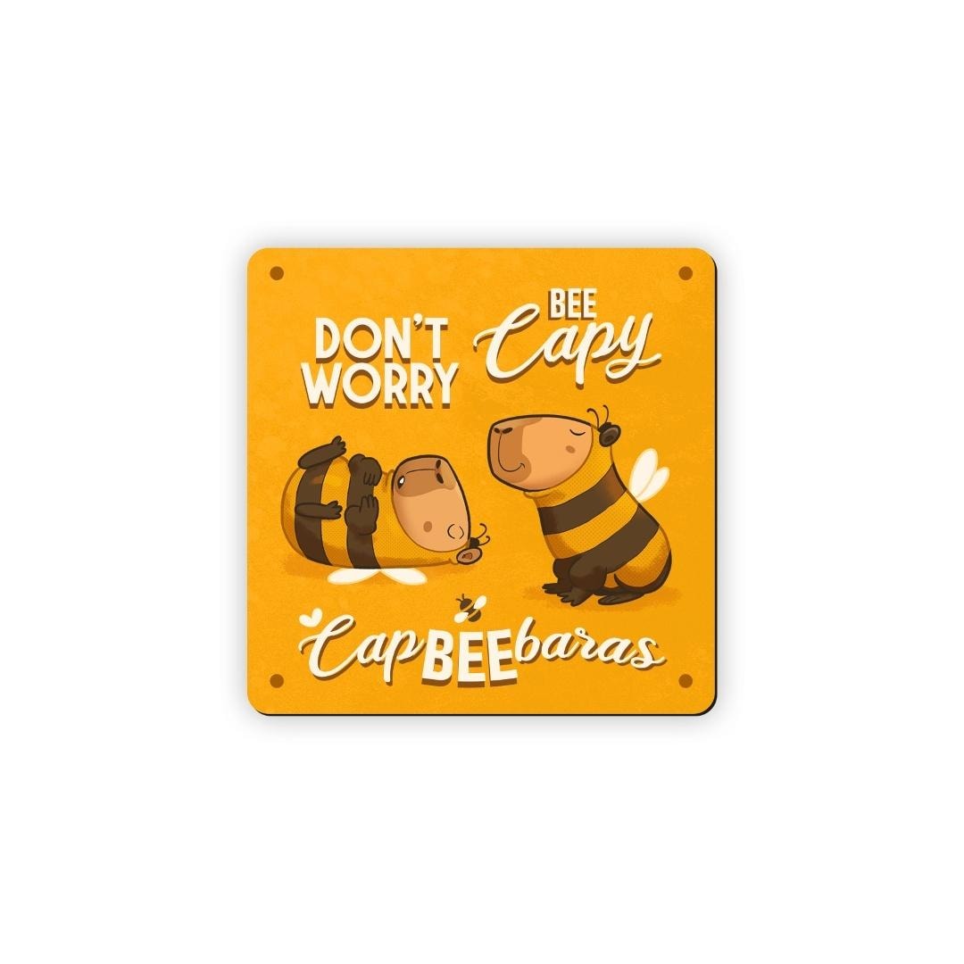CapBEEbaras Fridge Magnet - Capybaras dressed as bees