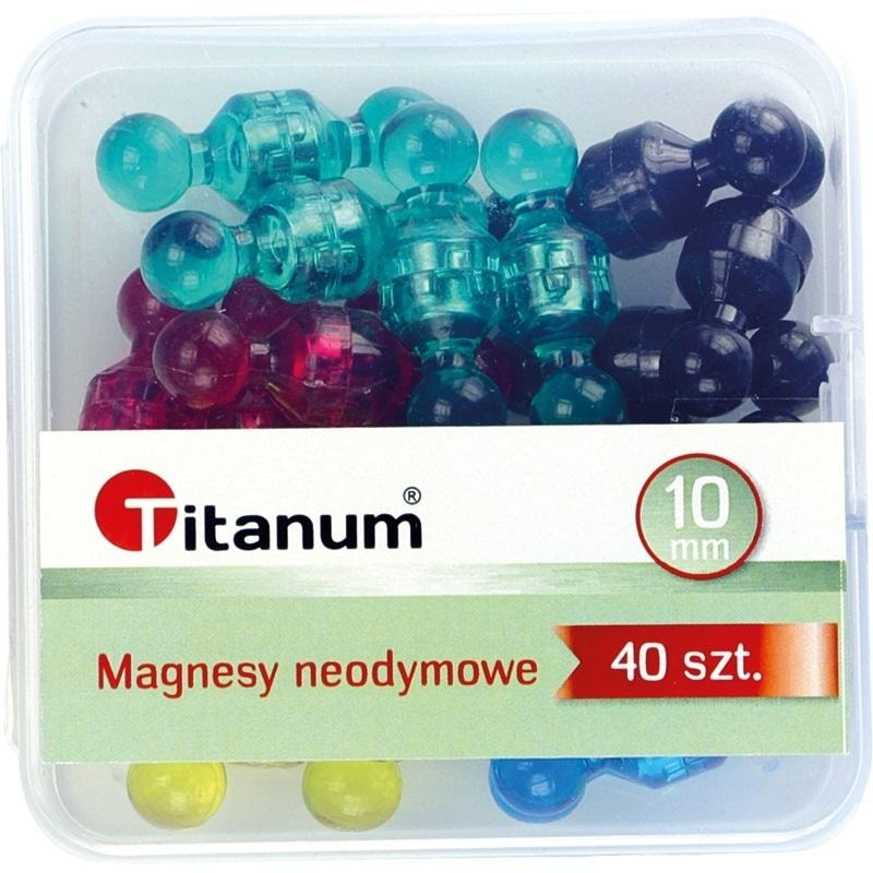 Neodymium magnets pawns - 40 pieces in 5 colors