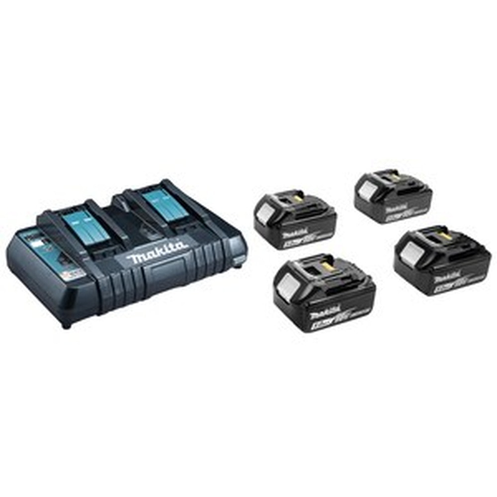 Makita 18V Power Set (BL1850Bx4+DC18RD) MAKPAC - reliable power source