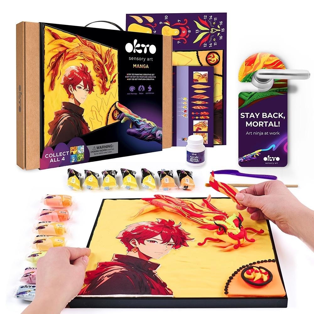 3D Painting Manga 30x40cm Fire - develop creativity!
