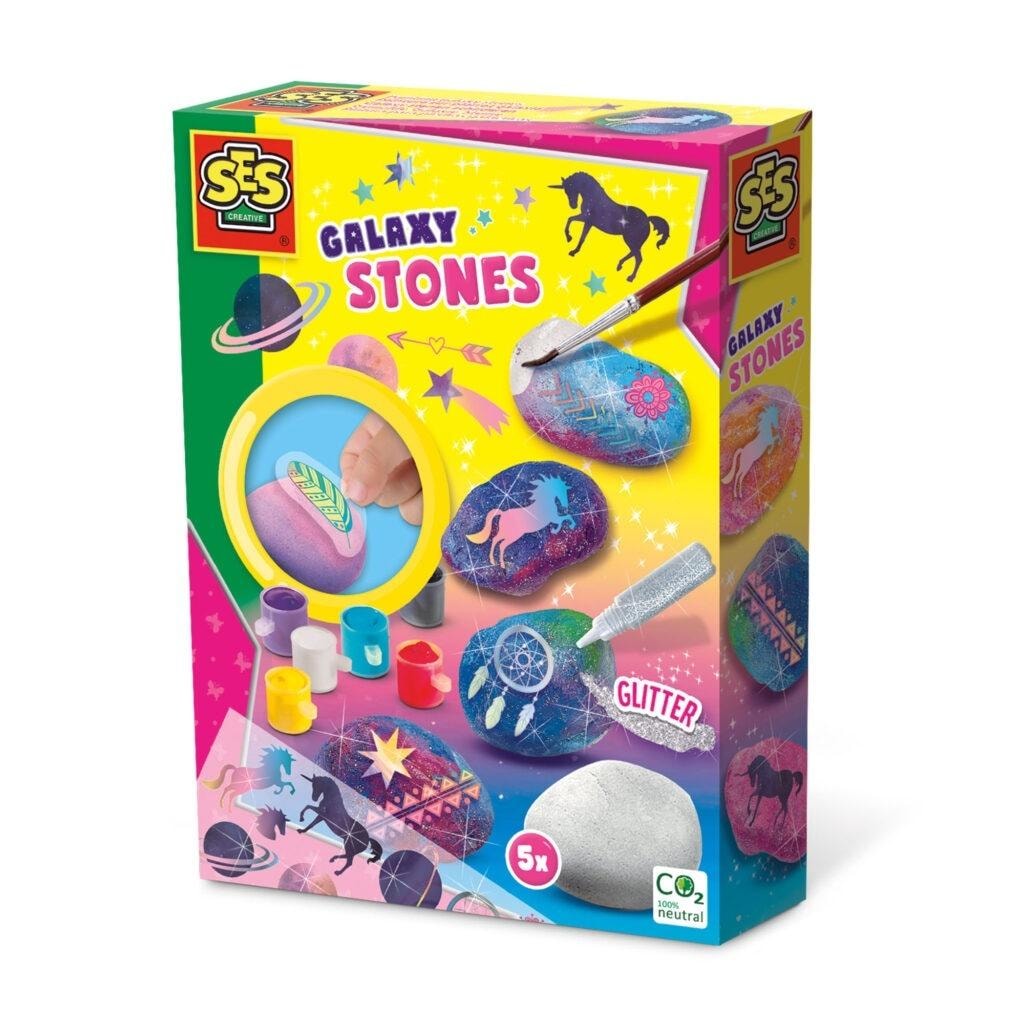 SES Creative set for painting galaxy stones - discover cosmic fun!