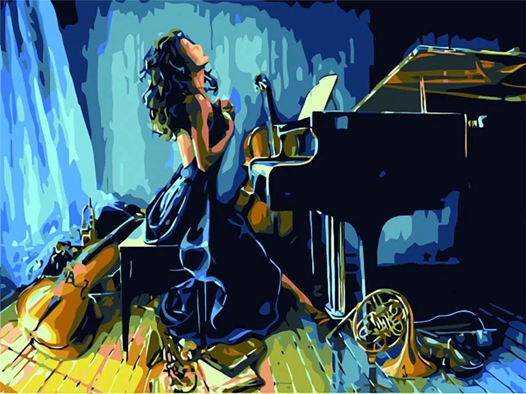 Hobby-maniak.pl - Painting by Numbers - Pianist 30x40 cm