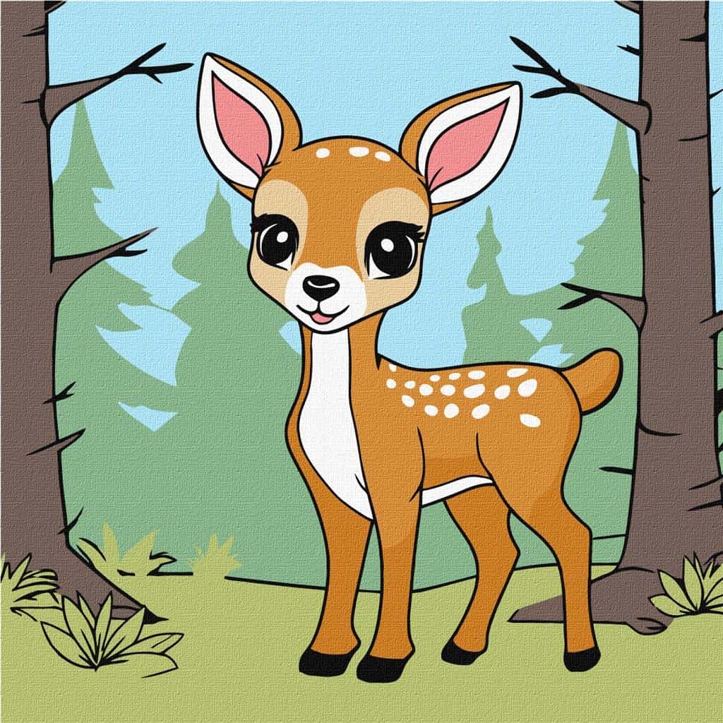 Ideyka Painting by Numbers Magic Deer - ideal for children