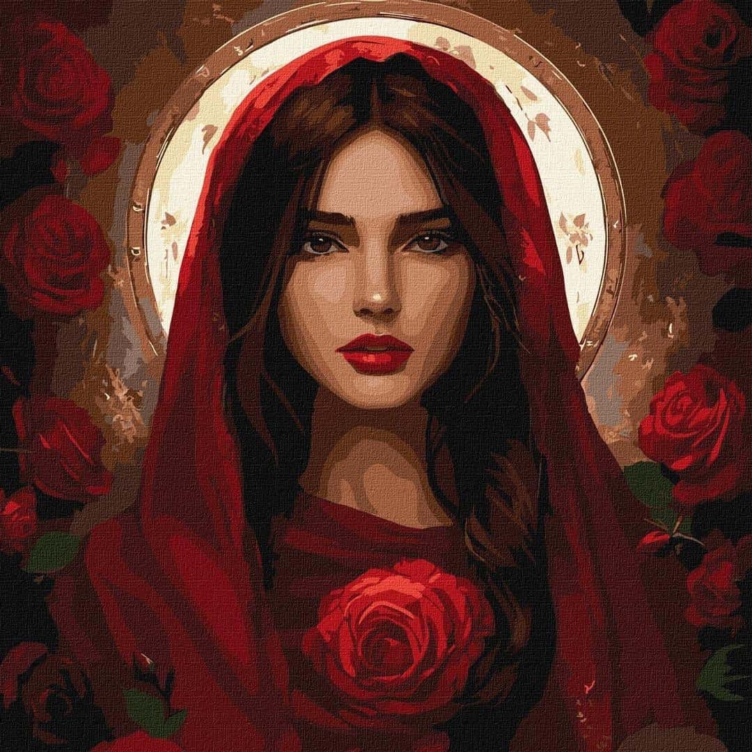 Ideyka Painting by Numbers - May Rose 40x40cm - Create your own masterpiece!