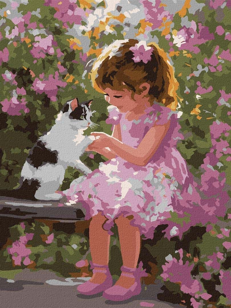 Ideyka Painting by numbers - Fun with kitten 30x40cm - Create your own masterpiece!