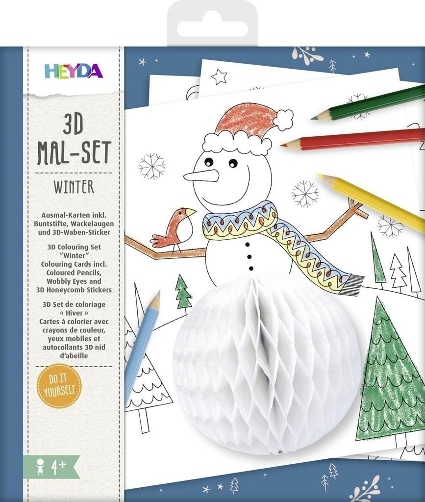 3D Coloring Book Winter - creative fun for kids