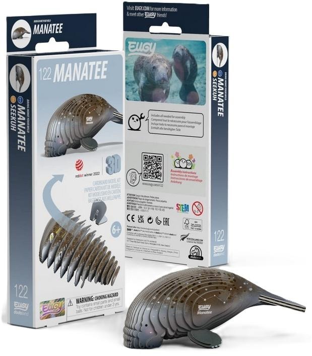 Eugy Manatee Eco 3D Puzzle - Build your own sea cow!