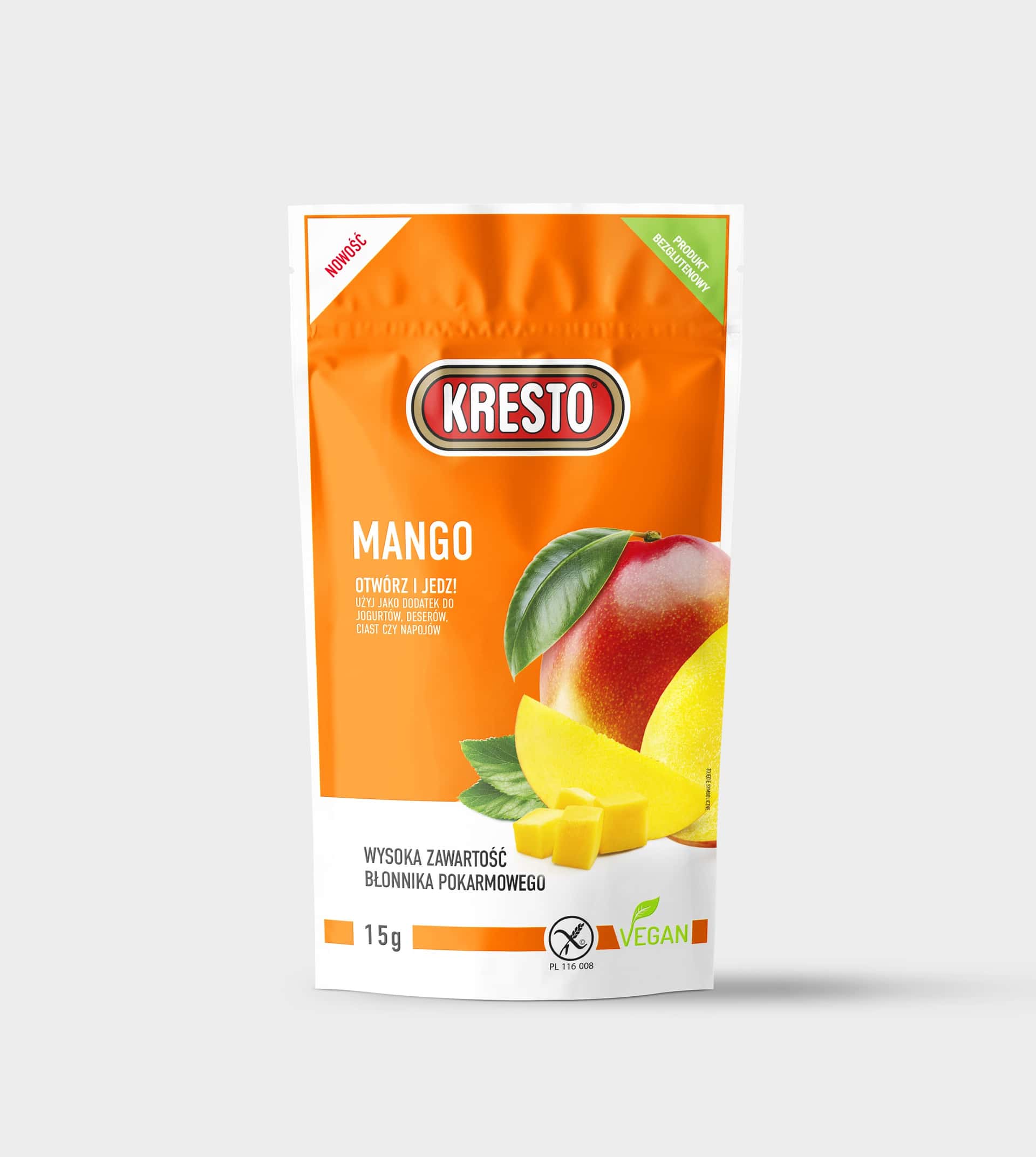 Kresto Freeze-Dried Mango 15g - Crispy snack full of flavor