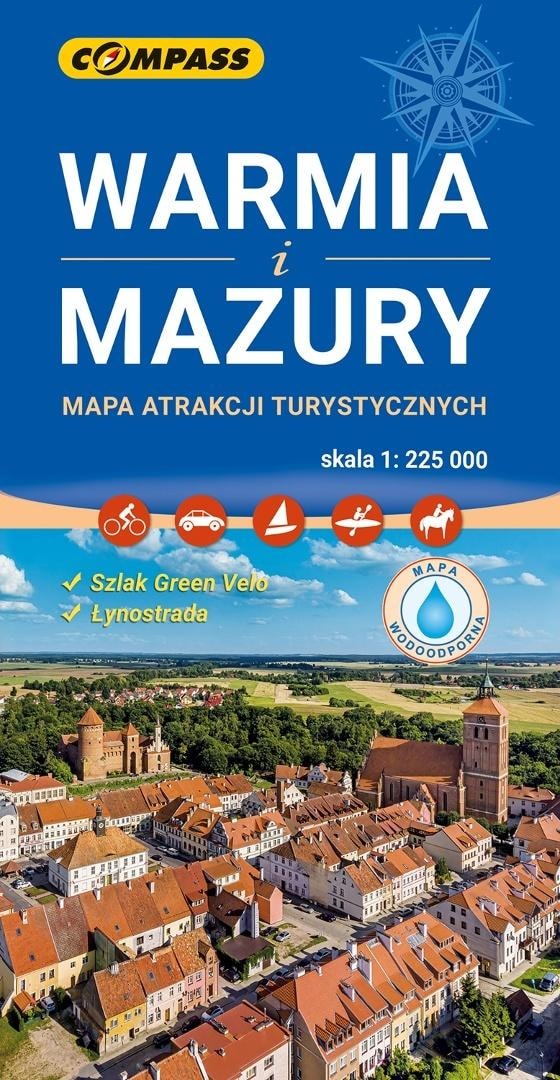 Compass Tourist attractions map Warmia and Masuria - discover Poland!