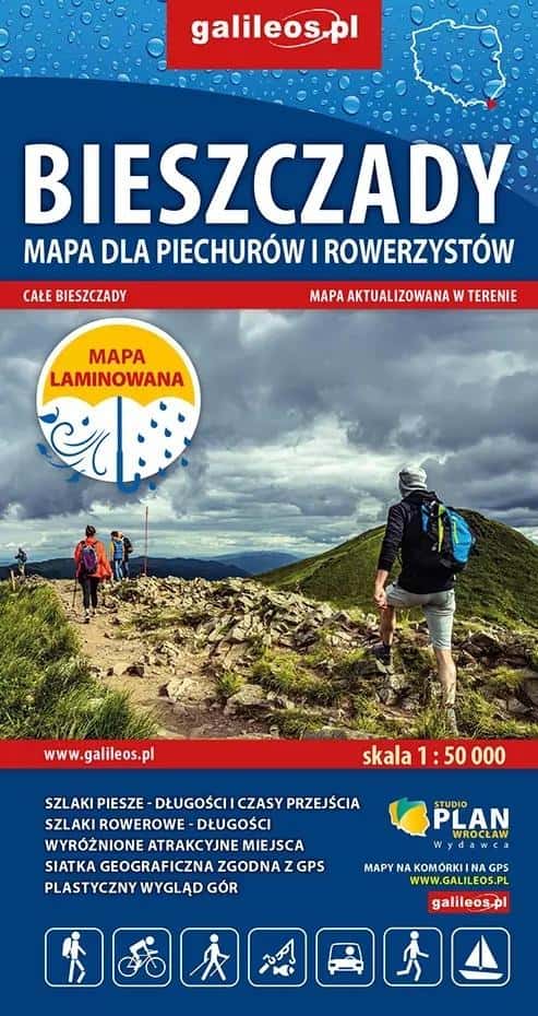 Map Bieszczady 1:50 000 - discover Bieszczady with this detailed map!