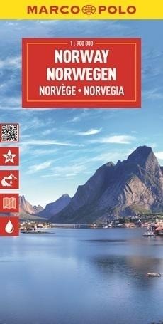 Marco Polo Road map of Norway 1:900 000 - ideal for travel
