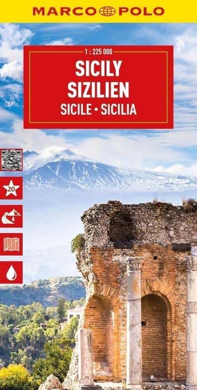 Marco Polo Road map of Sicily - discover the Italian island