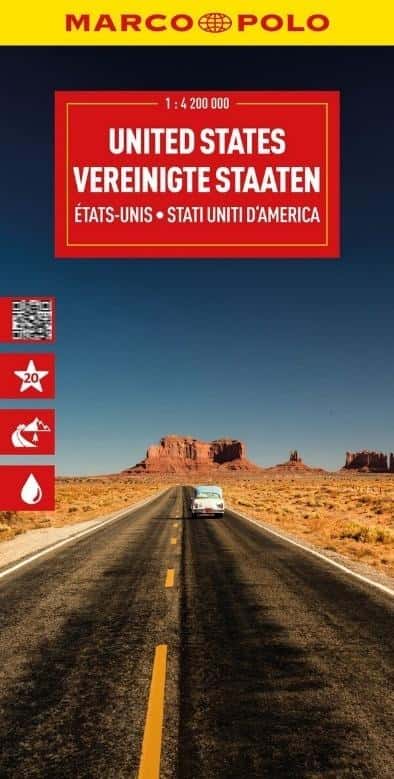 Marco Polo Road map USA 1:4.2 million - perfect travel companion