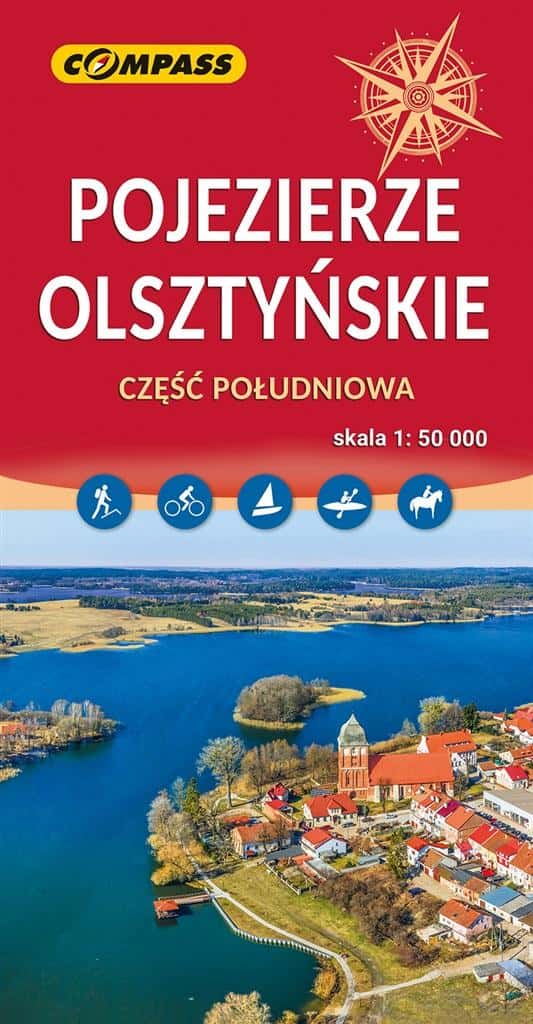 Map of the Olsztyn Lake District - ideal for trips and sailing