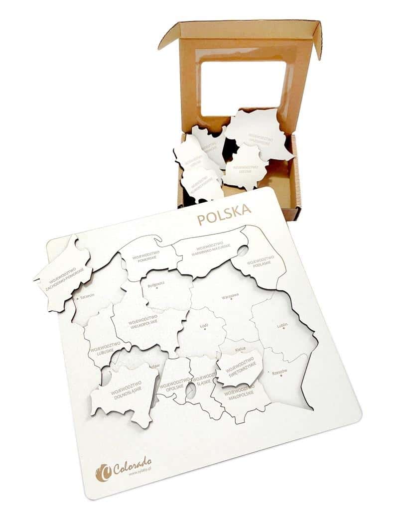 Colorado Wooden Map of Poland - educational toy for children