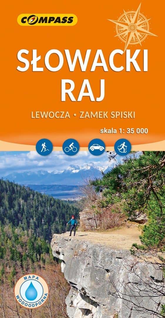 Compass Map - Slovak Paradise 1:35 000 - ideal for mountain trips