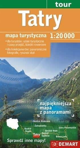 Demart Map Tatra 1:20,000 + plan of Zakopane - ideal for a trip
