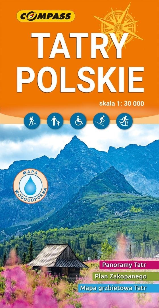Compass Map Polish Tatra 1:30 000 - ideal for mountain hiking