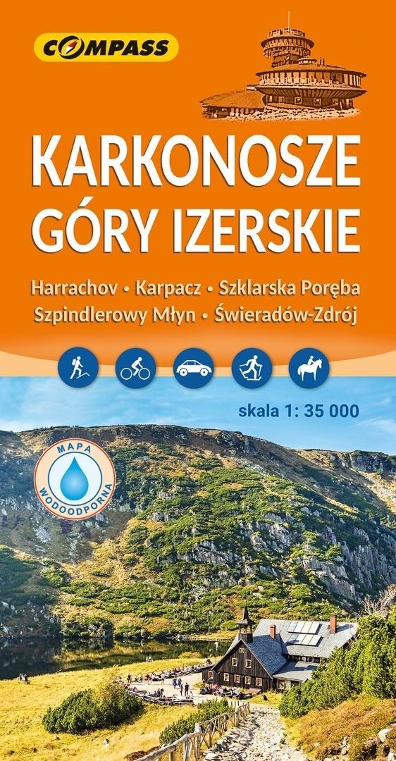Compass Tourist map Karkonosze and Izerskie Mountains - laminated, ideal for trips