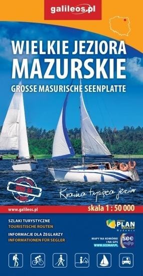 Plan - Map of the Great Masurian Lakes - ideal for sailing adventures!