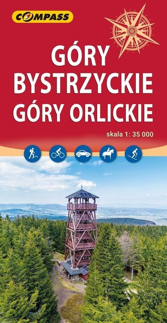 Compass Tourist Map Bystrzyckie and Orlickie Mountains - discover the Sudetes!